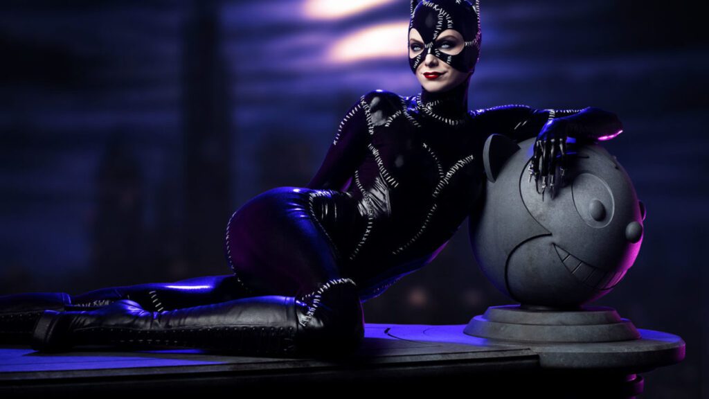 Catwoman (Batman Returns) - Credit: Sideshow/ Tweeterhead - Catwoman striking an elegant pose, set in Gotham City, showing off all of the character's physical features. The outfit is based on the outfit used in the movie "Batman Returns" - Mortal Kombat 12?