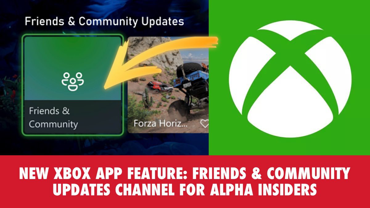 New Xbox App Feature: Friends & Community Updates Channel for Alpha Insiders