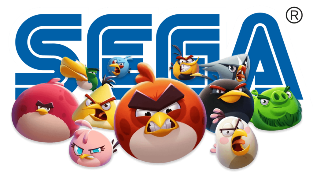 SEGA's LOGO with Angry Birds below (ROVIO)