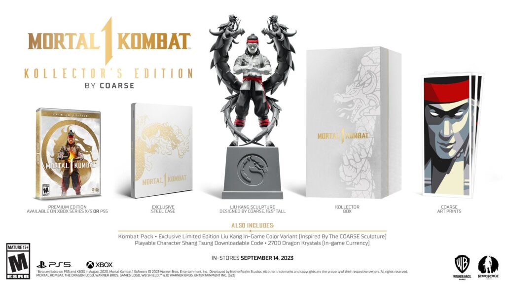 What's Included - The Mortal Kombat 1 Kollector's Edition for XBOX SERIES and PLAYSTATION 5